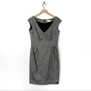 Michael Kors Silk Wool V-Neck Career Dress Size 8